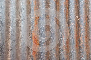 A rusty corrugated iron metal texture.